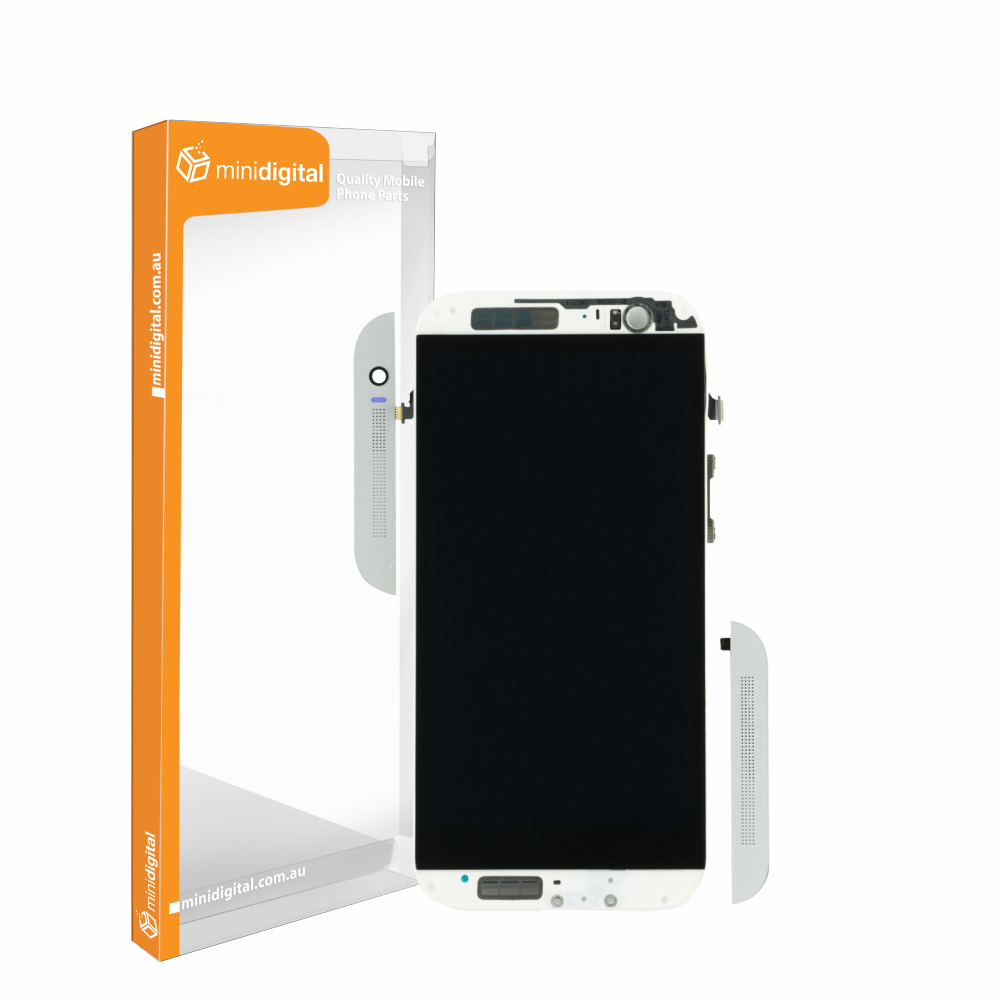 Silver Lcd/Digitizer With Frame for HTC One M8