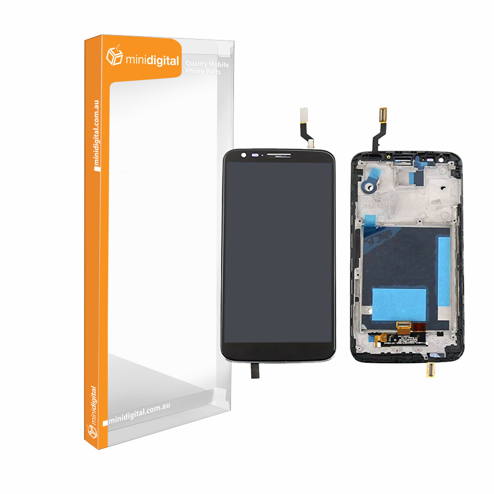 LG G2 D800 lcd digitizer w/frame Black(Long Connector)