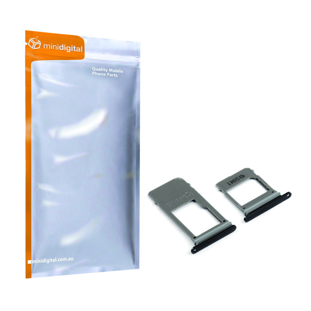 for Samsung Galaxy A520 sim tray and micro sd card tray set black