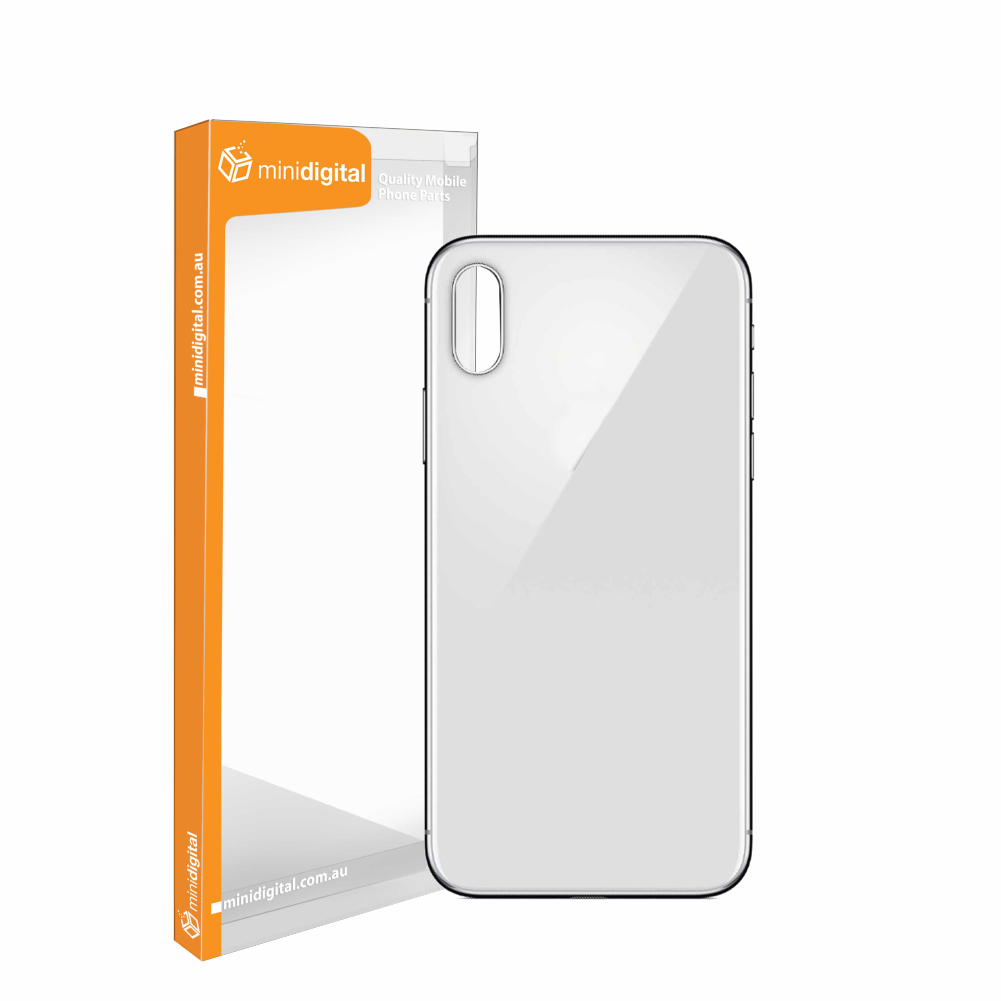 for Apple iPhone X Rear Cover Glass in Silver