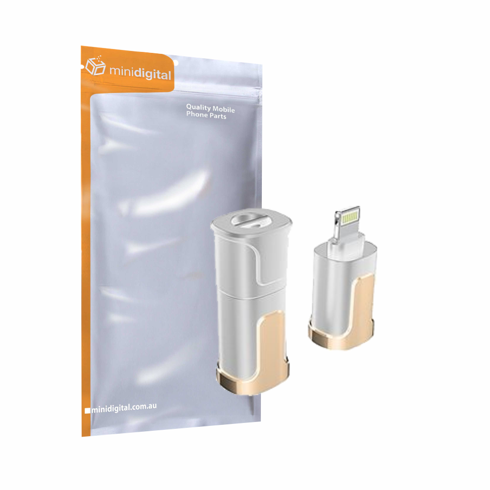 3 in 1 for iPhone iPad 8 pin 3.5mm Headphone Micro USB Charging adapter