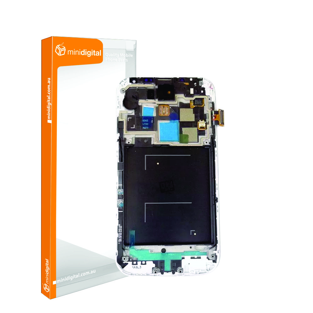 Samsung Galaxy S4 4G I9507 LCD Dig Blue (black) w/ Frame