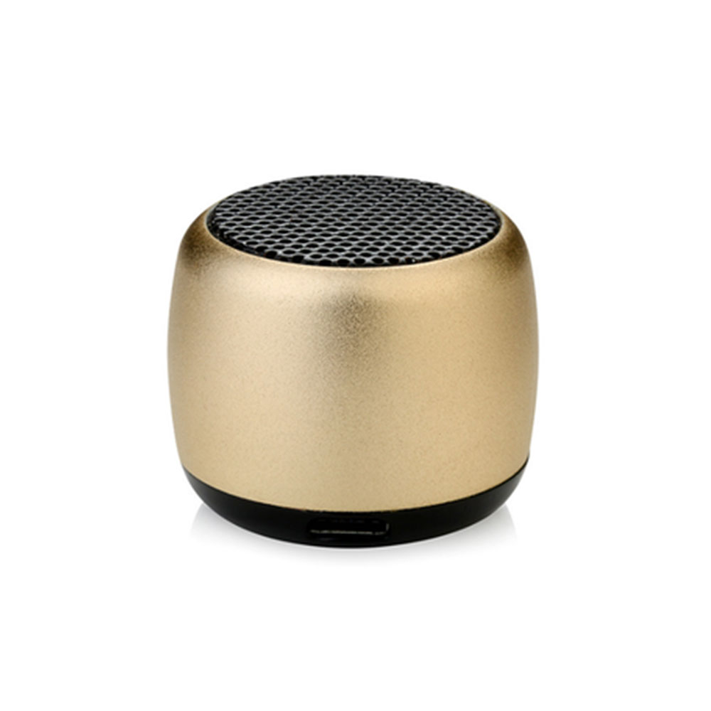 Micro bluetooth 4.1 speaker blue  coin size gold