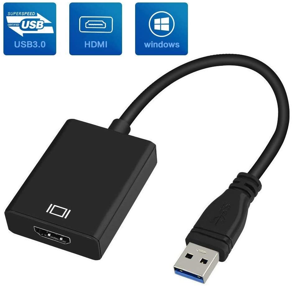 USB 3.0 Male to HDMI Female HD Converter Cable adapter Black