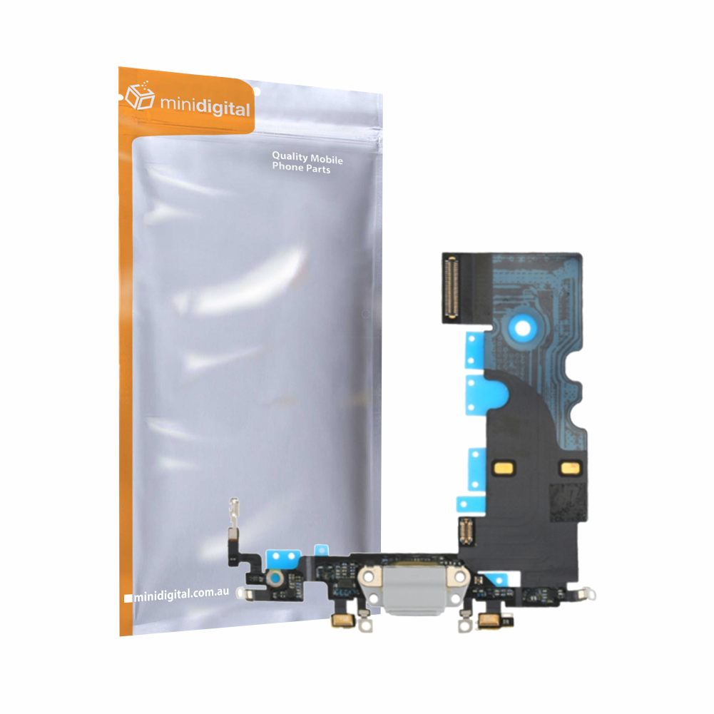 for iPhone 8 Charge Port USB Earphone microphone Flex Silver