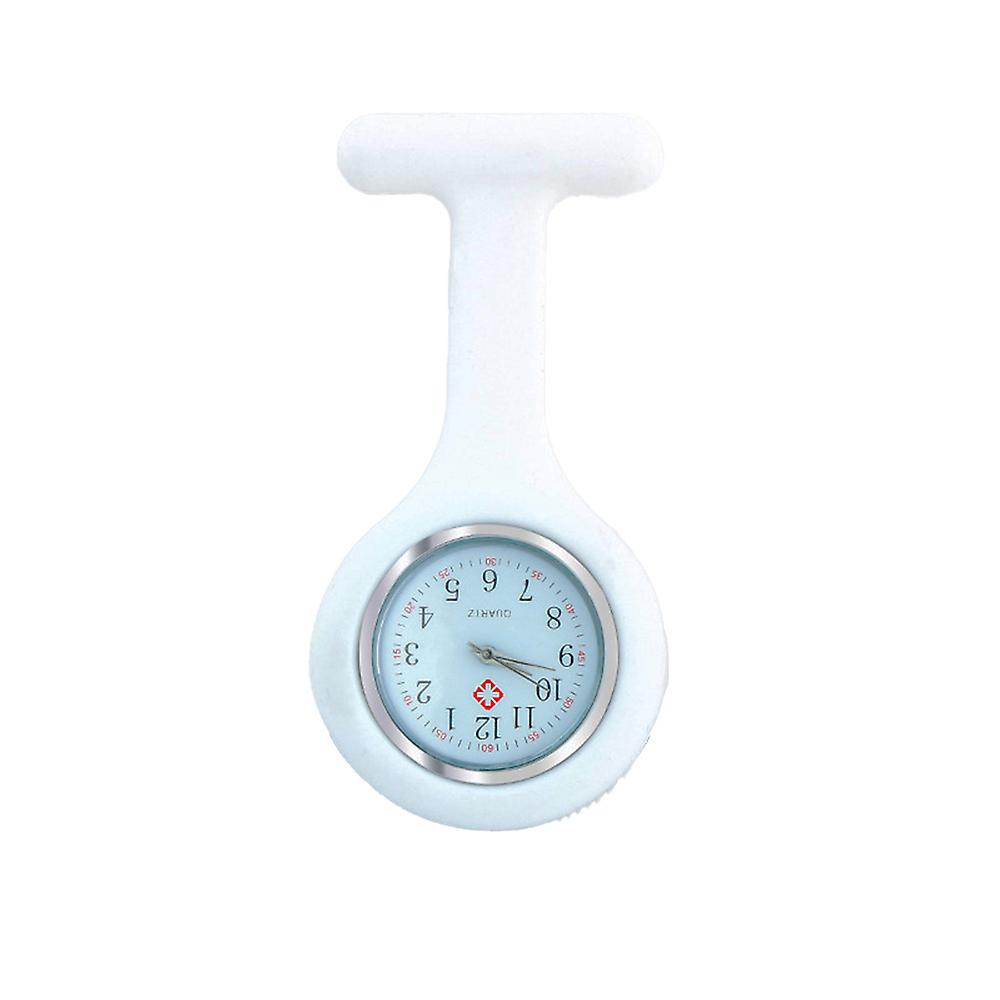 Clip Pin on Face FOB Watch for Doctors Nurses medical white